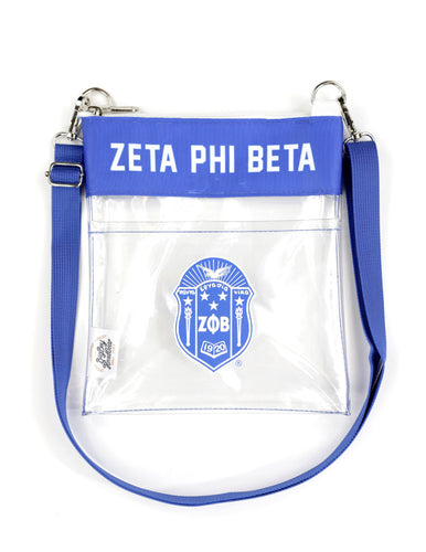 Zeta Phi Beta: Clear Cross Body