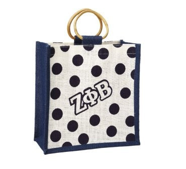 Zeta Phi Beta: Mini Jute Bags