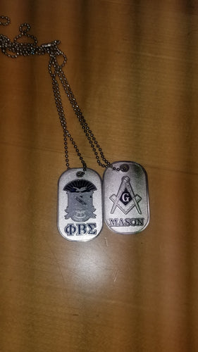 Phi Beta Sigma: Double Organizations Dog Tags Accessories