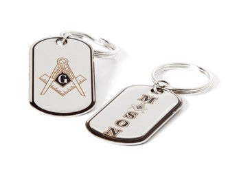 Masonic: Epoxy Dog Tag Keychains