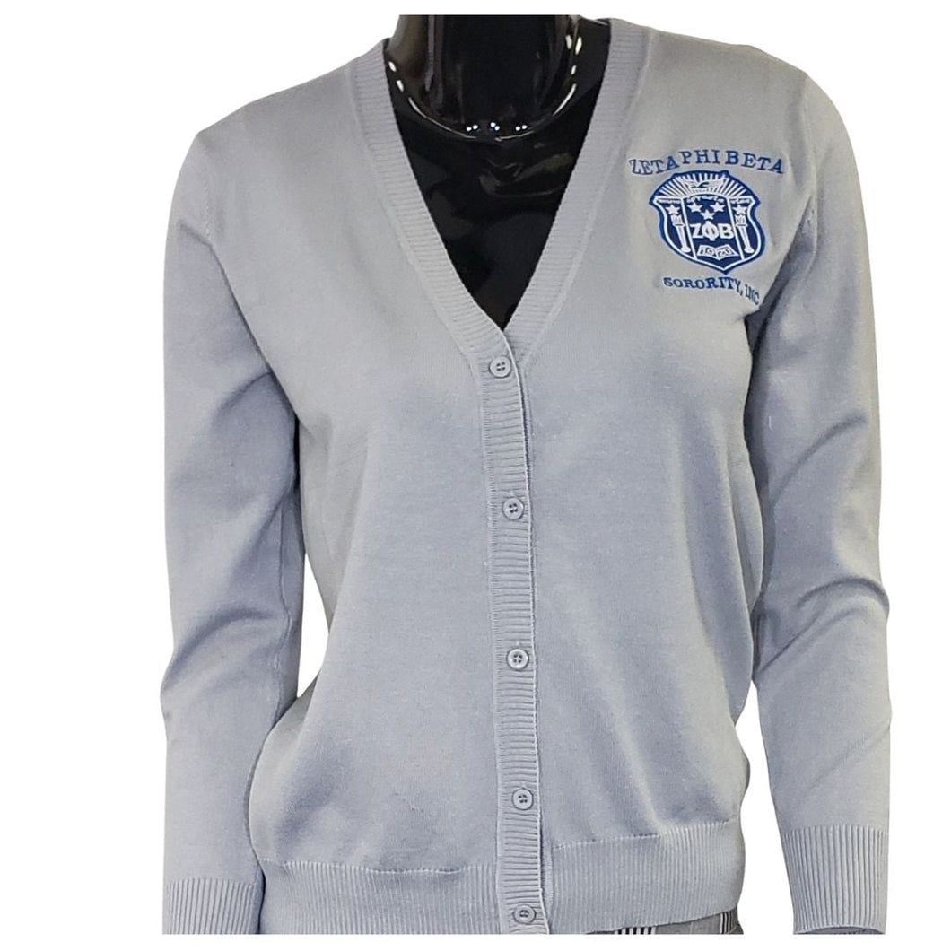 Zeta Phi Beta: Classic Button Cardigan