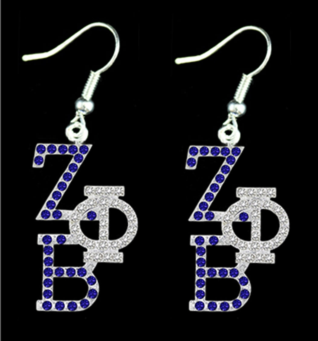 Zeta Phi Beta: Bling Earrings