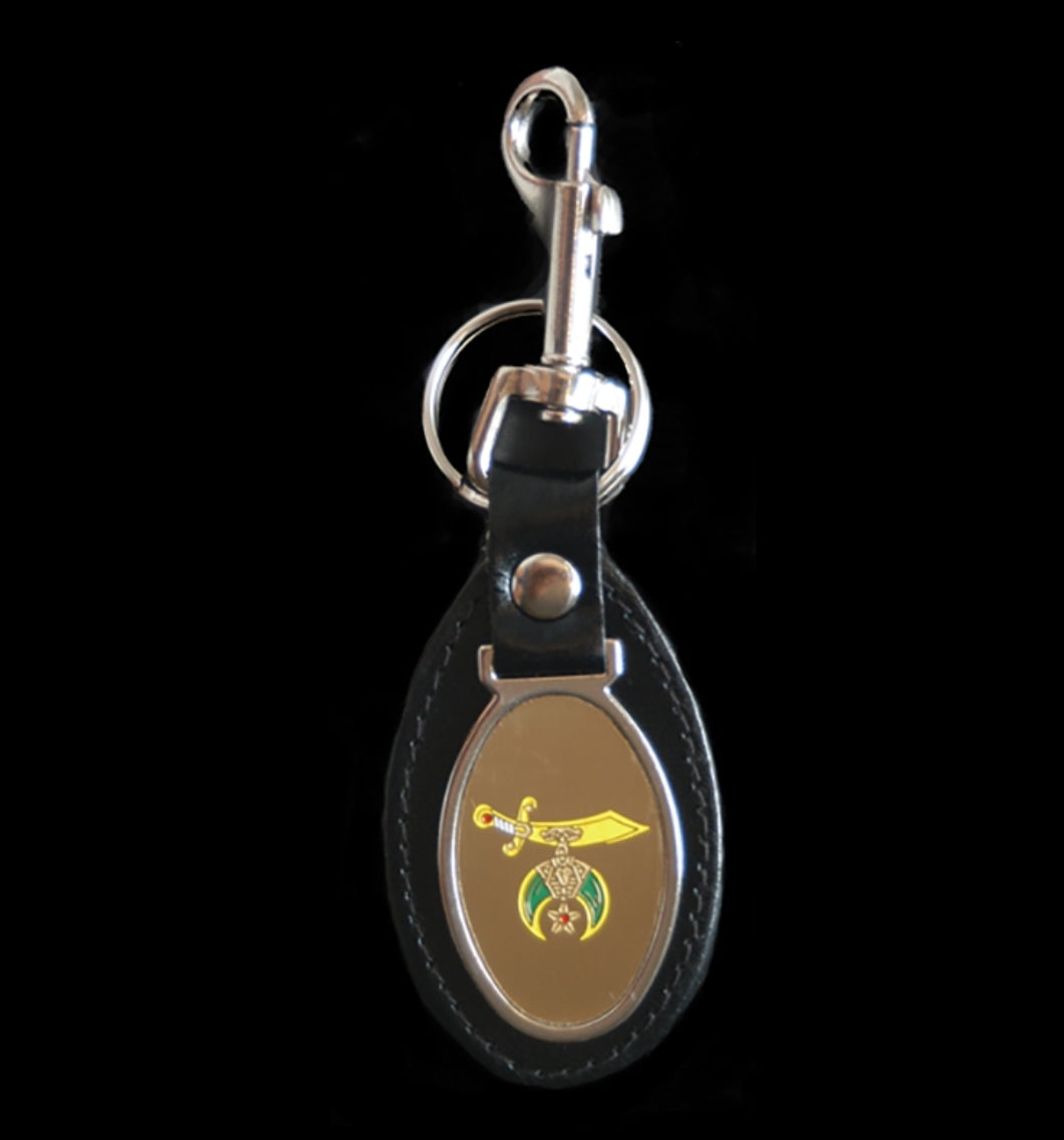 SHRINER: Leather Key Fob