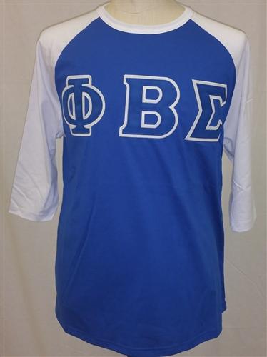 Phi Beta Sigma: 3/4 Length Sleeve Baseball Tees