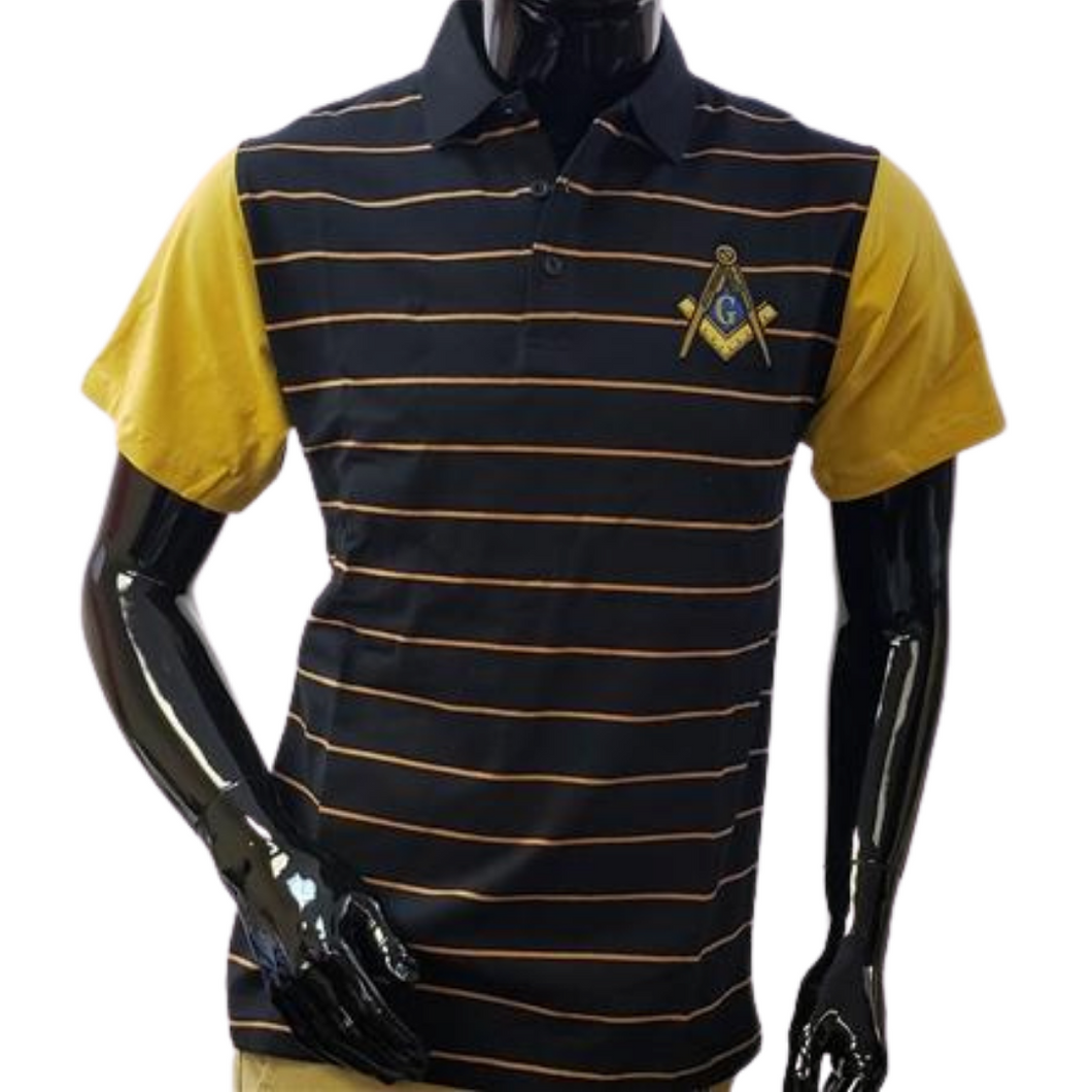 Masonic: Striped Polo