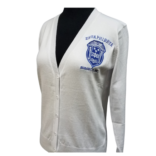 Zeta Phi Beta: Classic Button Down Cardigan