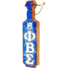 Load image into Gallery viewer, Phi Beta Sigma:  Raised Mirror Letters &amp; Crest Large Dome Paddles WOODWORK