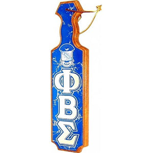 Phi Beta Sigma:  Raised Mirror Letters & Crest Large Dome Paddles WOODWORK