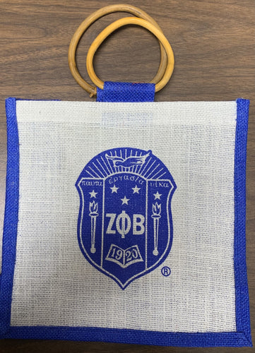 Zeta Phi Beta: Mini Jute Bags