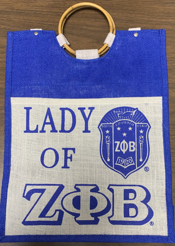 Zeta Phi Beta: Pocket Jute Bags