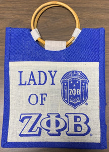 Zeta Phi Beta: Mini Pocket Jute Bags