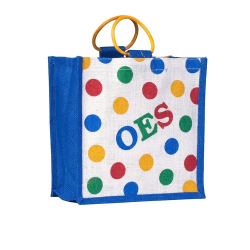OES: Mini Polka Dots Jute Bags