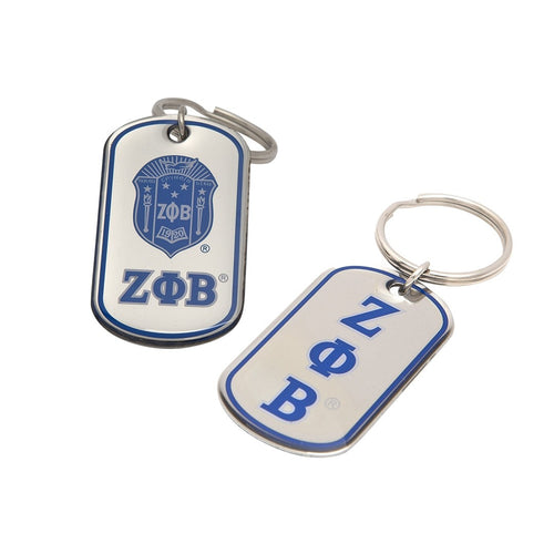 Zeta Phi Beta: Epoxy Dog Tag Keychains Accessories