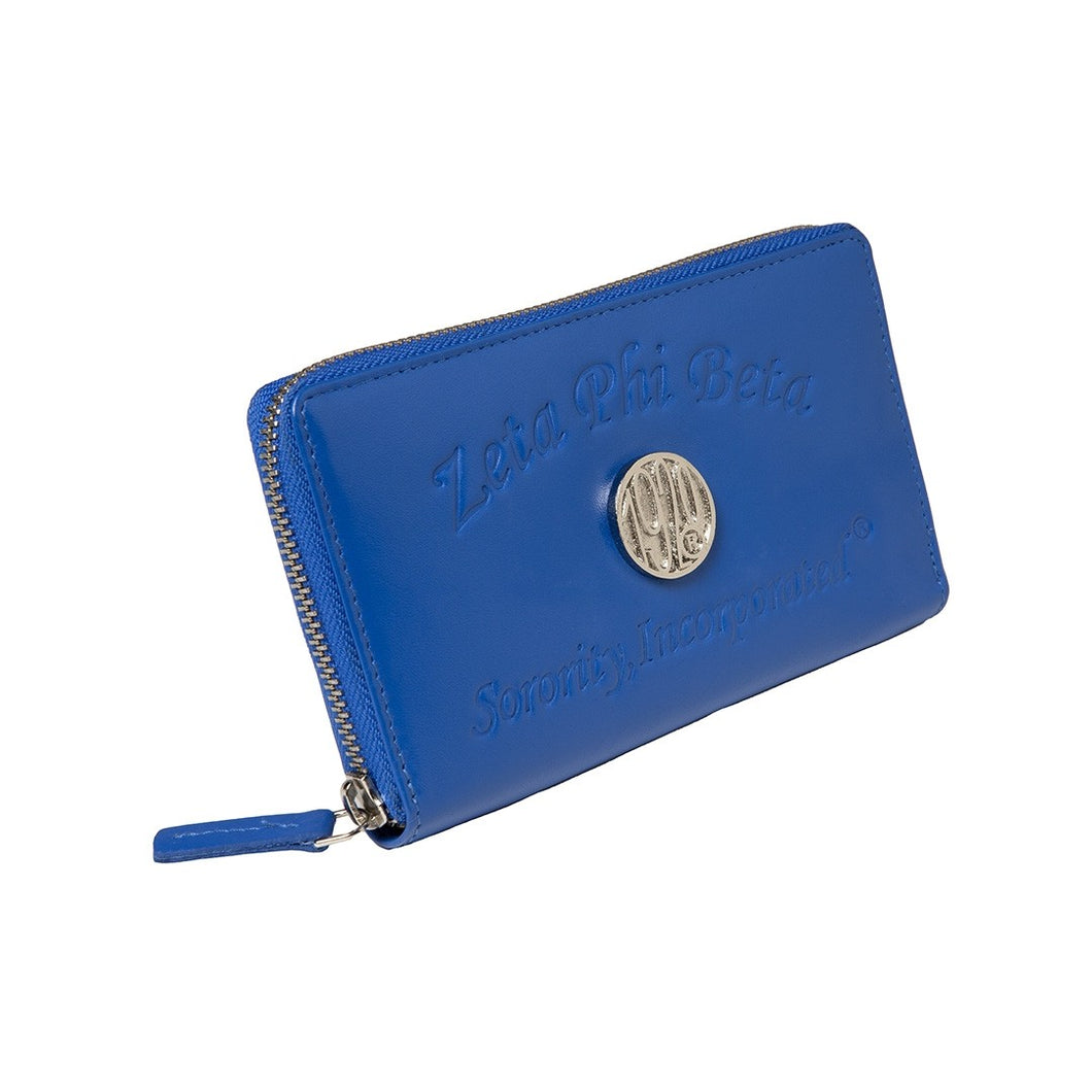 Zeta Phi Beta: Embossed Soft Leather Wallet
