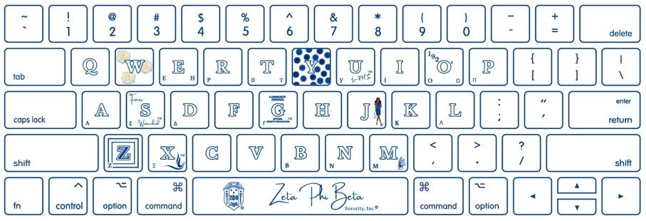 Zeta Phi Beta: Silicone Keyboard Covers